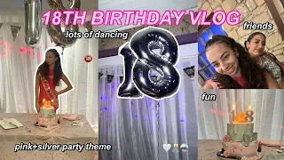 18TH BIRTHDAY VLOG (pink+silver party theme, dancing, so much fun) | Leila Clare