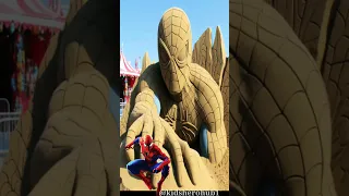 Superheroes But Sand Sculpture 💥Avengers vs DC - All Marvel Characters #avengers #shorts #marvel #dc