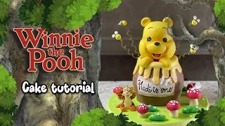How to make Winnie the Pooh Cake كيفية عمل و تزيين كيكة ويني الدب