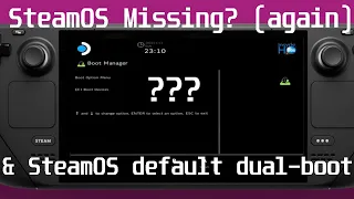 Steam Deck - Missing SteamOS boot option & Make SteamOS default boot option