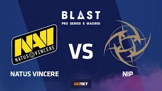 Natus Vincere vs NiP | Dust2 | BLAST Pro Series Madrid 2019
