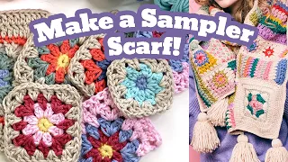 Design Your Own Bohemian Crochet Scarf Pt. 1 - The Granny Squares