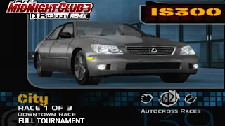 Midnight Club 3: DUB Edition | Career | Winning the LEXUS IS300 in the Tournament! (PS3 1080p)
