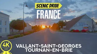 Driving Tour through France (4K HDR)- Scenic Roads of Vallant, Saint Georges & Tournan-en-Brie