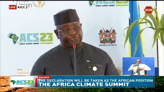 Sierra Leon President Julius Maada speech at Africa Climate Summit