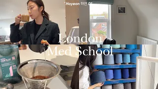 👩🏻‍💻🩺🧵 Med school homebody days | ft. Online lectures, self-care, tufting 런던의대생  브이로그