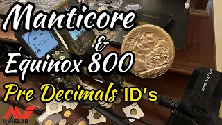 Minelab Manticore & Minelab Equinox Target ID on old coins and gold Sovereigns