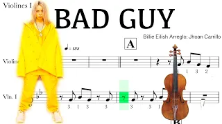 #BillieEilish #BadGuy #violinsheet BAD GUY / Violin sheet / partitura violino