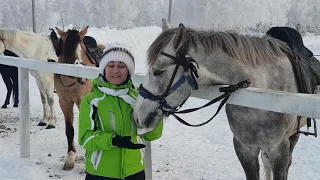 15.12.18г. Дом отдыха BalQaragai. Покатались на красивых лошадях.