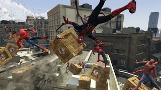 GTA 5 Stunning Ragdolls #19 - (Spiderman - Moon Gravity Fails)