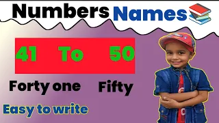 41 to 50 spelling in english | forty one to fifty spelling | #numbername | #counting