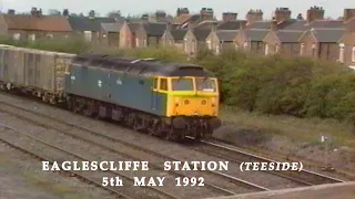 BR in the 1990s Eaglescliffe Station (Teeside) on 5th May 1992