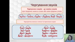 Чергування голосних звуків, 5 клас