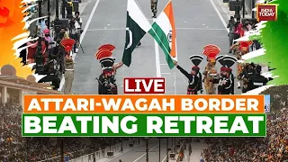 Beating Retreat Ceremony LIVE: Attari-Wagah Border Beating Retreat Ceremony |Republic Day 2024 LIVE