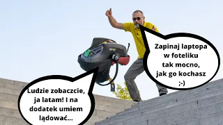 Zapinaj laptopa w foteliku tak mocno, jak go kochasz! Czyli: nietypowe testy zderzeniowe ;-)