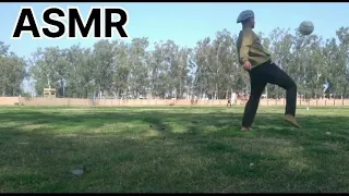 Barefeet long passing practice ASMR #asmr #soccer #practice