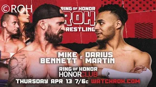 Mike Bennett vs Darius Martin / Singles Match / ROH Honor Club TV #7 / WWE 2K23