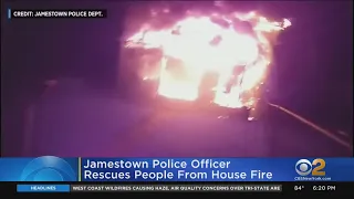 Jamestown Police Officer Rescues People From House Fire