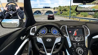 Euro Truck Simulator 2 - 2014 Hyundai Santa Fe [Steering Wheel Gameplay]