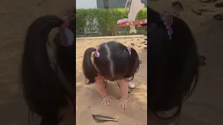 Cute baby playing sand 🥀🥀🥀💕💞