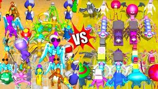 Color Friend vs 100 Doors VS Ban Ban Fight Horror Garten ⭐ Merge Simulator Battles