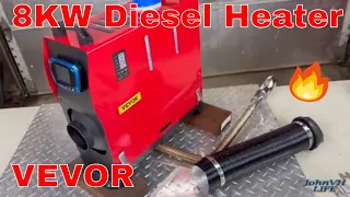VEVOR 8KW all in one Diesel Heater UNBOXING, ASSEMBLY AND FIRST RUN @vevor.official