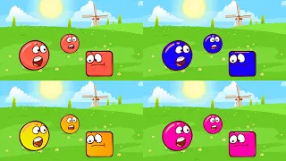 Red Ball 4 | Blue Ball Vs Pink Ball Vs Goldy Ball Vs Red Ball with All Levels | All Boss | Gameplay