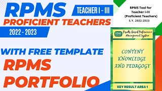 LATEST RPMS PORTFOLIO SY 2022-2023 - OBJECTIVES 1-15 (WITH FREE DOWNLOADABLE TEMPLATE) FOR T1-T3