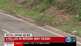 4 killed in wrong-way crash