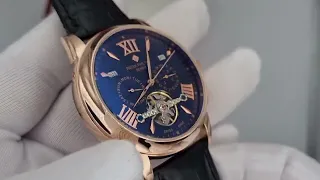 Мужские механические часы Patek Philippe золото с чёрным