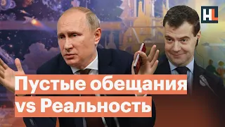 Обещания Путина и Медведева к 2020 году