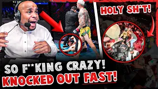 MMA Community REACTS Charles Oliveira KNOCKOUT Beneil Dariush! *FOOTAGE* BARRICADE COLLAPSES ON FANS