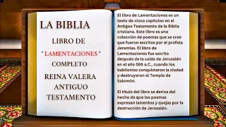 ORIGINAL: LA BIBLIA LIBRO DE " LAMENTACIONES " COMPLETO REINA VALERA ANTIGUO TESTAMENTO