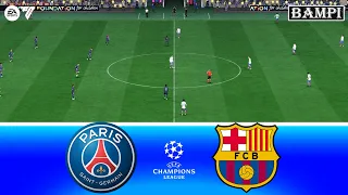 PSG vs BARCELONA - UEFA Champions League 23/24 - Full Match All Goals | EA FC 24 Gameplay PC