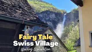 Fairy Tale Village with Breathtaking Waterfall | Afternoon Trip to Foroglio, Switzerland