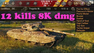 Progetto M40 mod. 65 🔝 12 kills - 8K DMG   🔝 World of Tanks ✔️