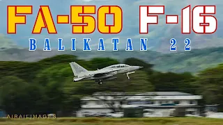 Philippine Air Force FA-50 and USAF F-16 in Balikatan 22