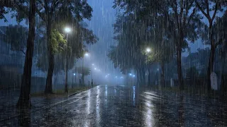 HEAVY RAIN - Instantly Sleep Soundly with Rain Sounds at Night | Rain Sounds for Sleeping, Relaxing