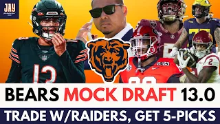 Bears TRADE BACK #9 w/RAIDERS, 5-pick MOCK DRAFT Includes Jared Verse, Brendan Rice, and More!