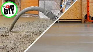 Concrete Pour and Polishing Concrete Floors, Incl. Full Time Lapse -  Machine Shop Build Ep. 13