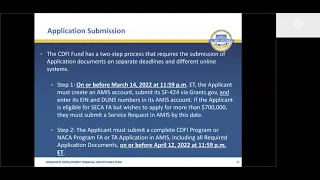 FY 2022 CDFI NACA TA Application Webinar Workshop