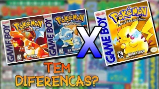 Você conhece as diferenças de Pokémon Red, Blue e Yellow?