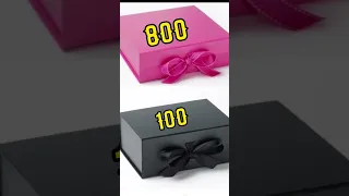 Gift box video 800 vs 100 || #viral #youtubeshorts #shorts