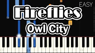 Fireflies – Owl City | EASY PIANO TUTORIAL | SLOW VERSION | MELODY AND CHORD