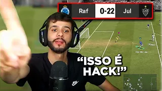 RAFÃO É HUMILHADO NO X1 AO VIVO DE FC MOBILE POR HACKER DA BOLA COLADA!?