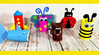 6 FUN CRAFTS TO DO WITH YOUR CHILDREN - EASY CRAFTS WITH CARDBOARD TUBES