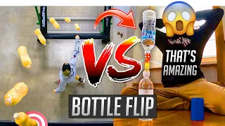😱 @Dude Perfect VS @That's Amazing ~💦INSANE WATER BOTTLE FLIPPING COMPILATION! | That's Awesome!