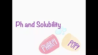 Ph and Solubility of Drugs