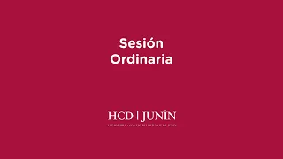 EN VIVO - HCD de Junín. Sesión ordinaria - 23/05/2024