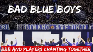 MUST SEE | BAD BLUE BOYS | DINAMO ZAGREB VS OSIJEK 3-0 | BBB AND PLAYERS CHANTING TOGETHER |